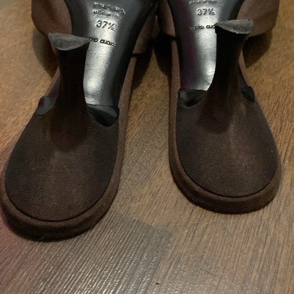 PRADA Italian Made Jewelled Satin Brown Heel 3’ Approx Mules Size 7.5’ - Picture 11 of 14